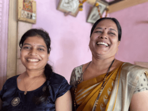 Indian women smiling